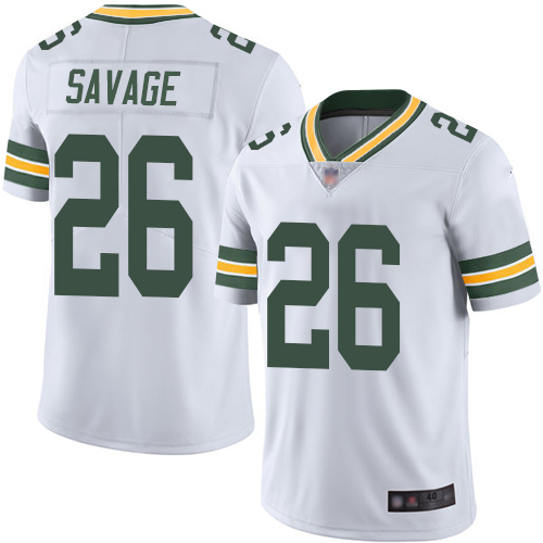 Green Bay Packers Limited White Men 26 Savage Darnell Road Jersey Nike NFL Vapor Untouchable